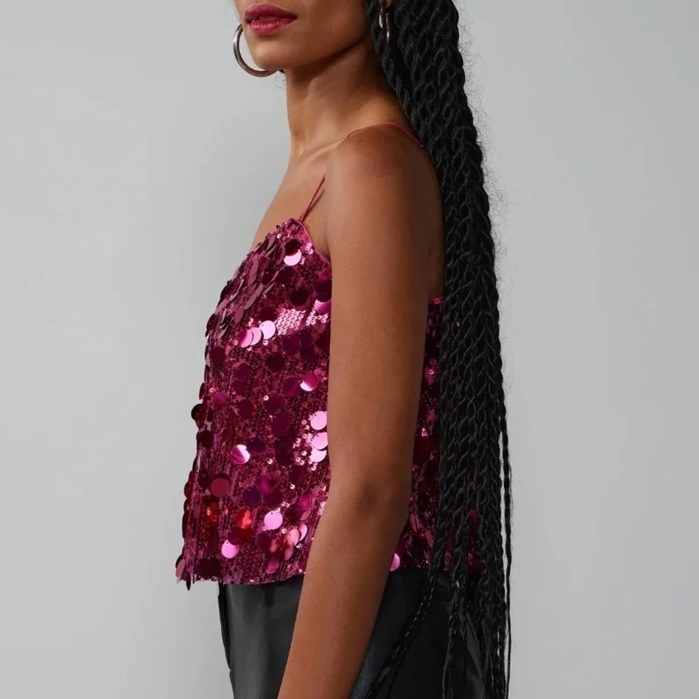 Lena | Sequin Camisole Top | Size Large - Picture 5 of 7